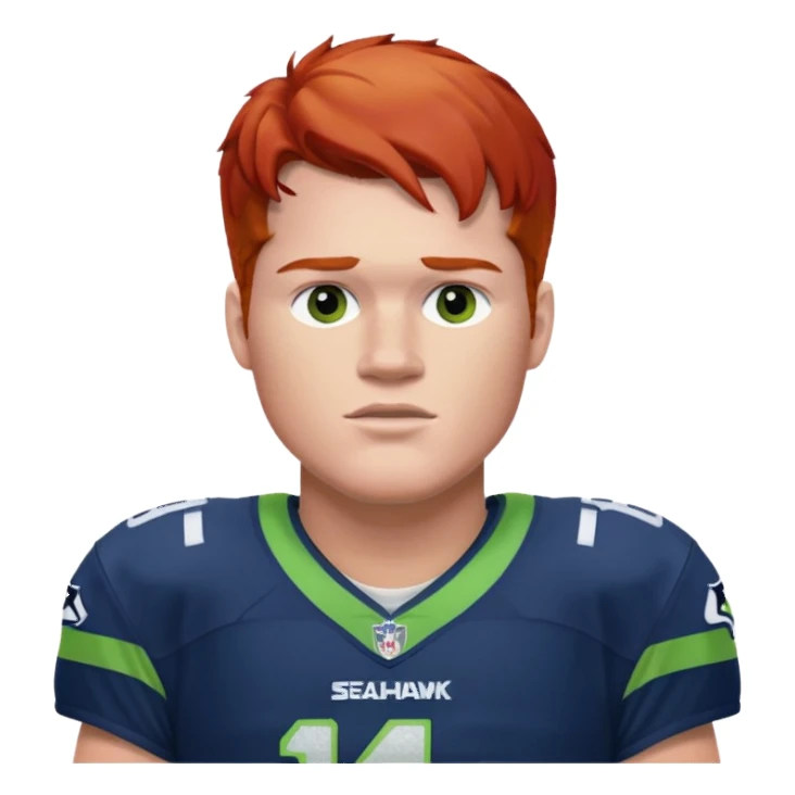 Sam Darnold Seahawk red hair sticker
