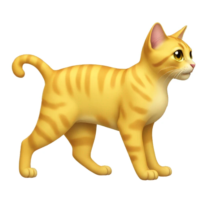 Yellow lombax-cat full body sticker