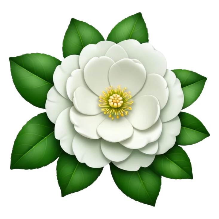 single Camellia flower sticker