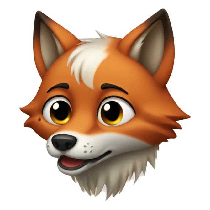 Crying fox sticker