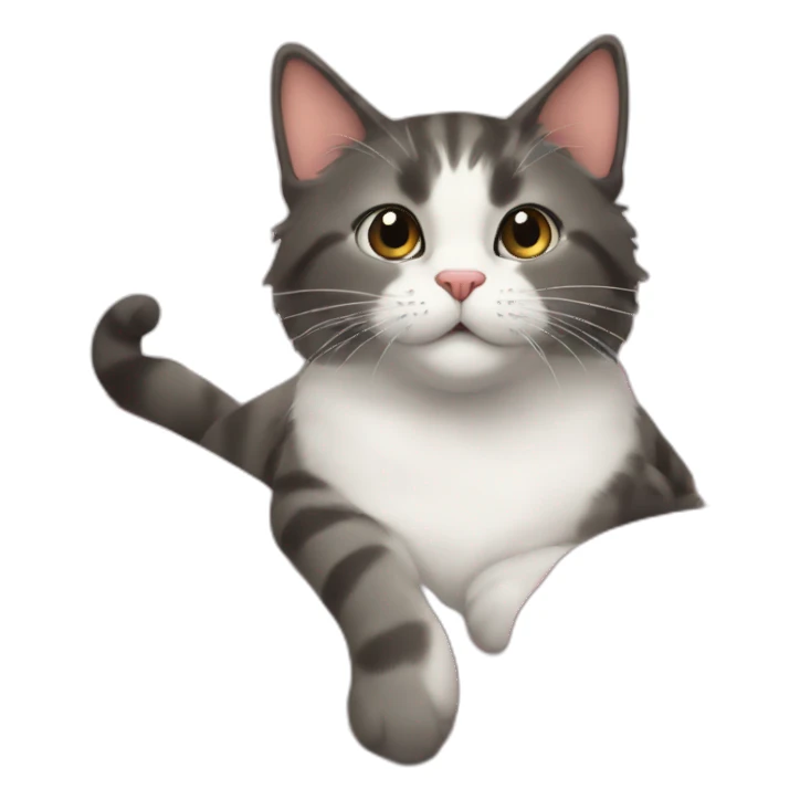 Cat-on-bed-and-cute sticker
