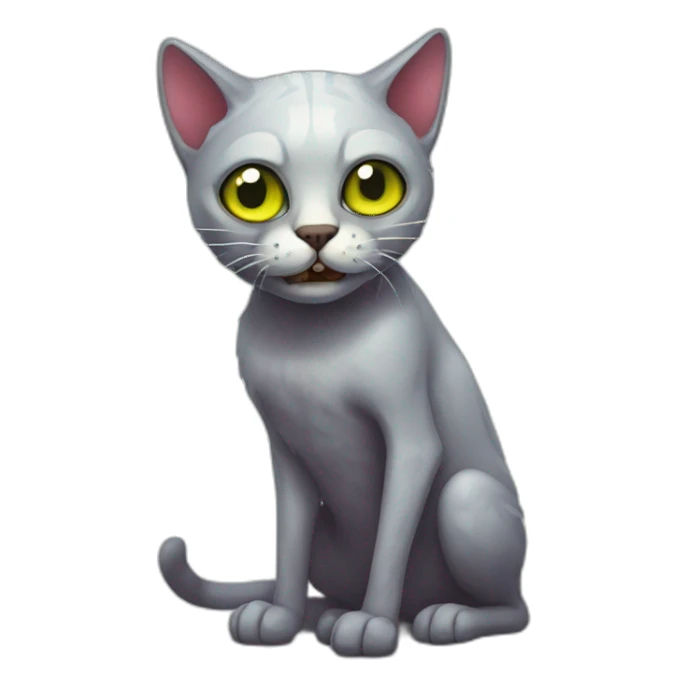 Cat zombie sticker