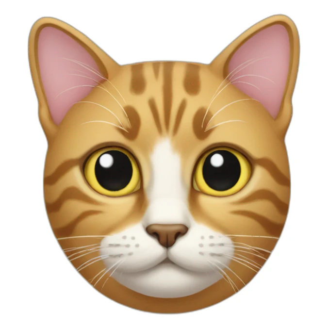 Cat with mustache sticker