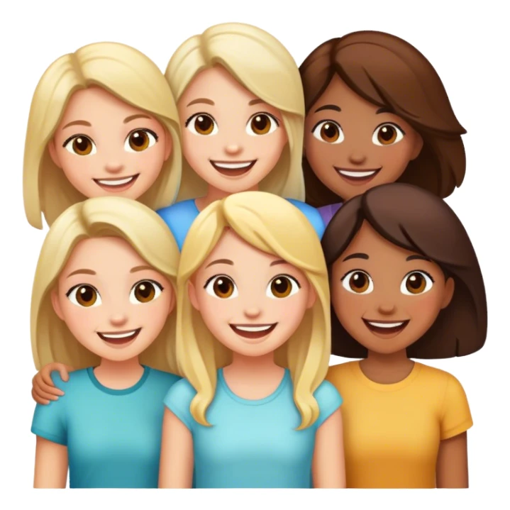 Five girls representing GIRL POWER sticker