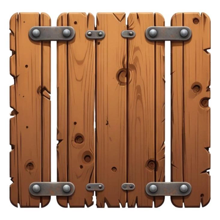 Wooden plank with nails sticker