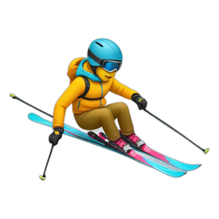 skiier sticker