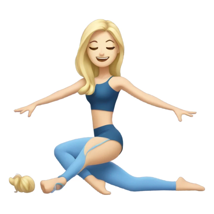 Blonde woman doing splits  sticker
