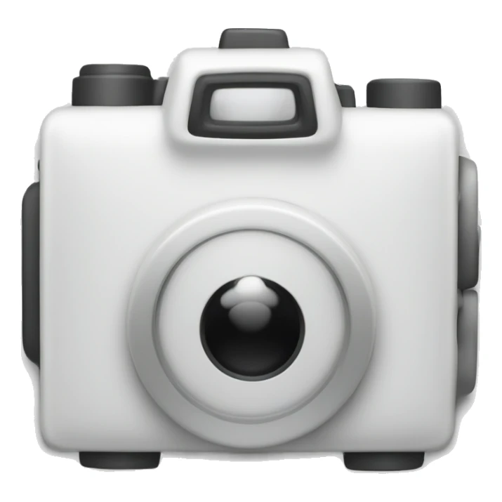 Photographic camera white, squared sticker