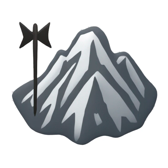 mountain with an arrow that points o sticker