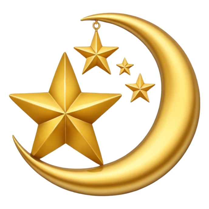 Creat an Star and Crescent emoji sticker