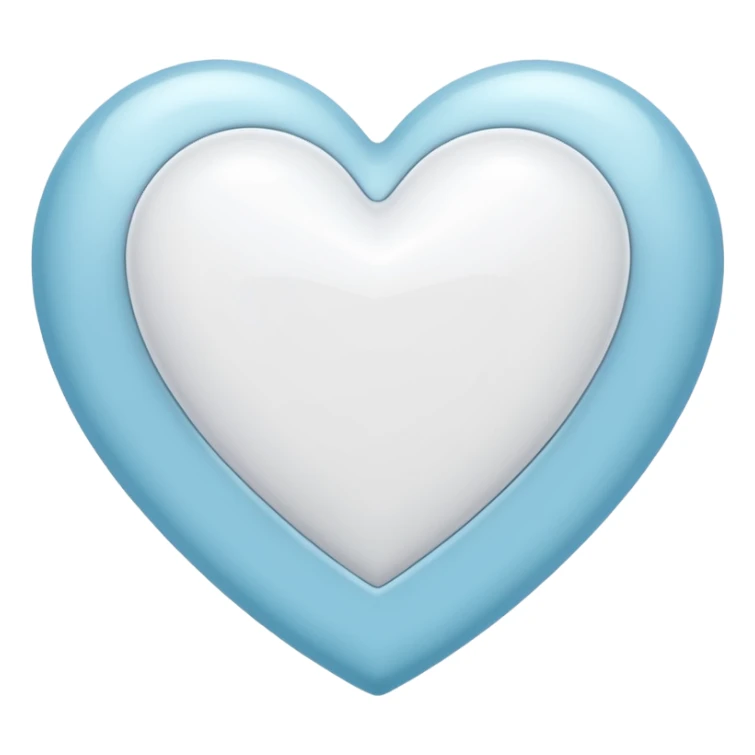 White heart sticker