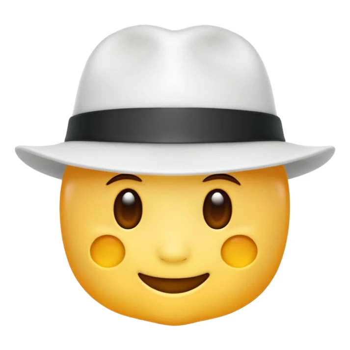 White hat electrical emoji sticker