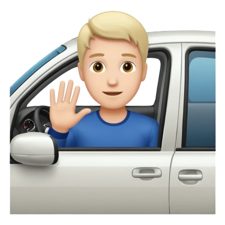 Man opening Car door sticker