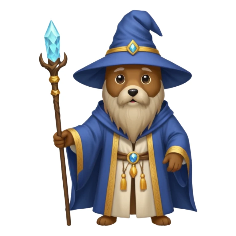 Dog wizard sticker