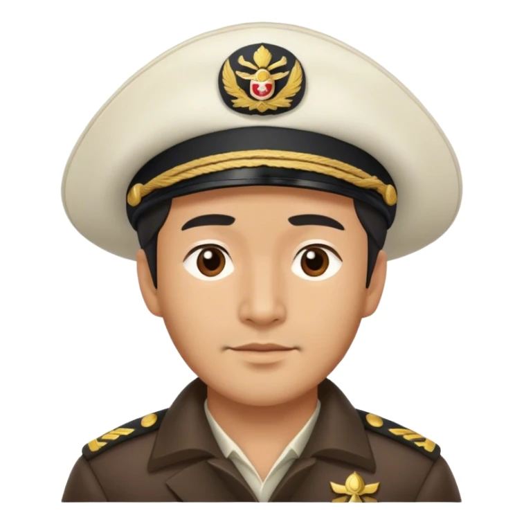 asian man Capitán de barco sticker