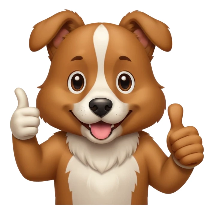 Dog with thumbs up sticker
