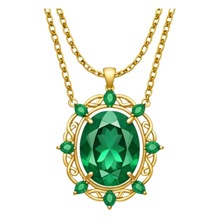 emerald necklace sticker