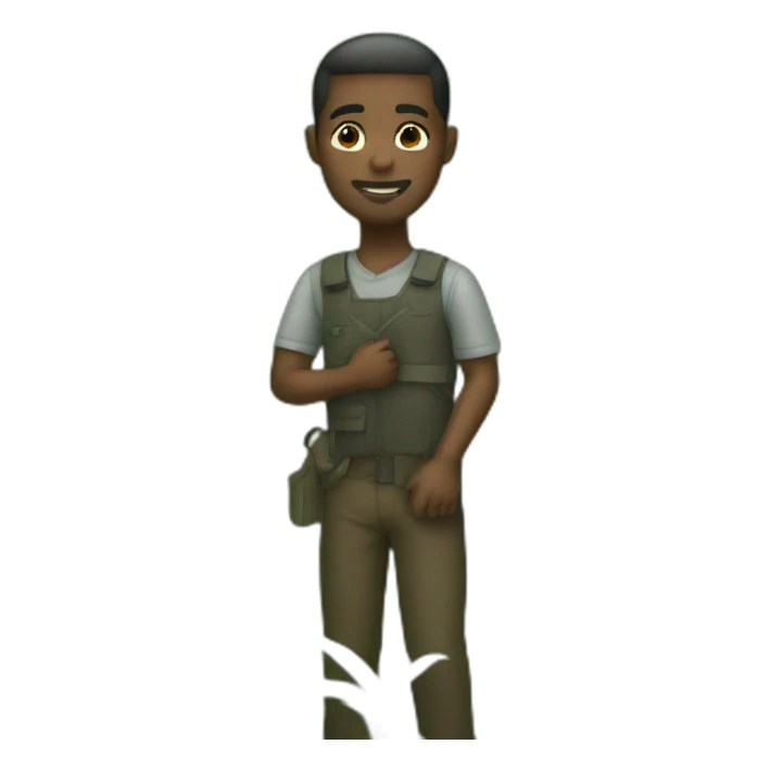 black man in the field sticker