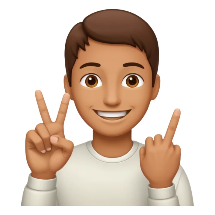 Finger tapping with smily face  sticker