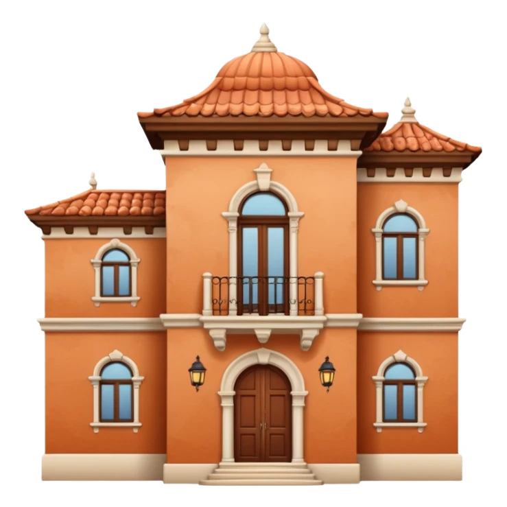 house with spanish architecture sticker