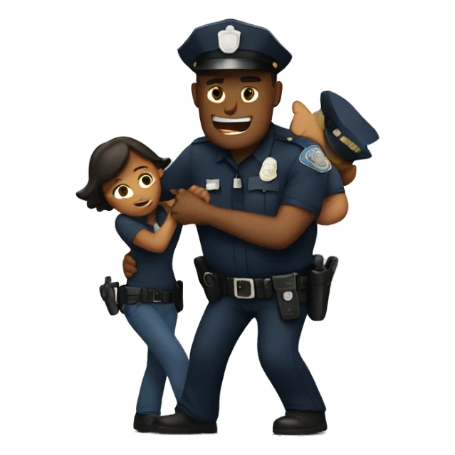 Police officer arresting someone  sticker