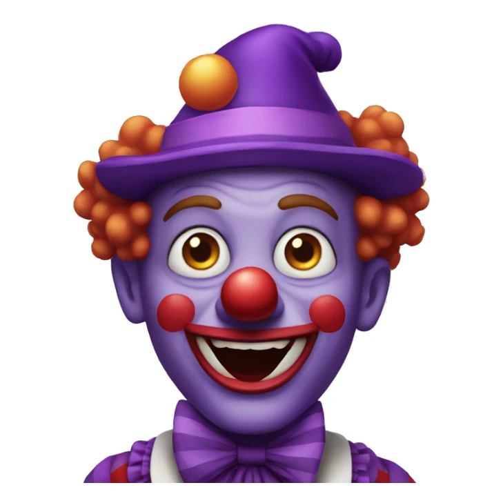 Purple clown  sticker
