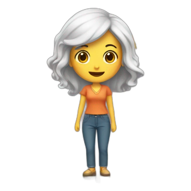 Una dama visitando un stand sticker