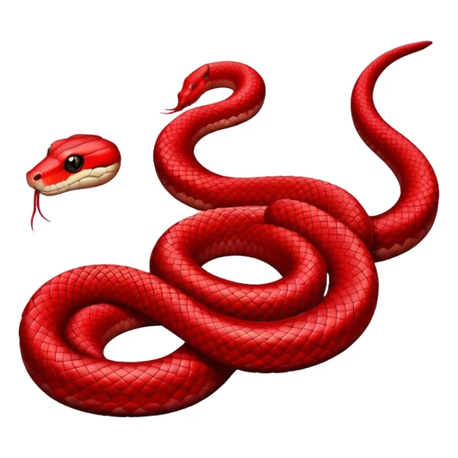 Red snake sticker