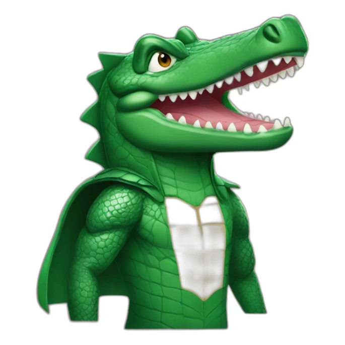 Crocodile superhero sticker