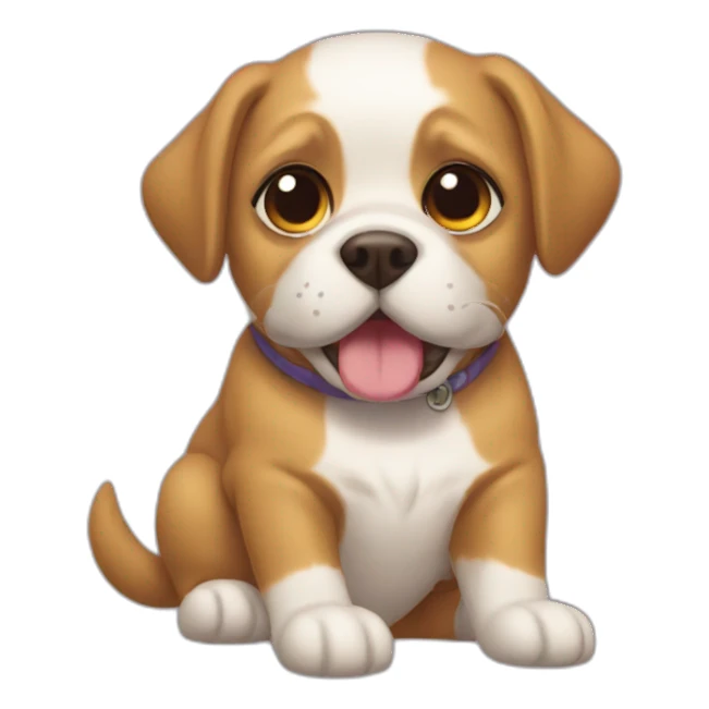 Perrito bañándose  sticker