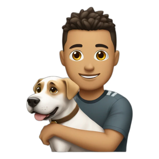 Ronaldo with a dog sticker