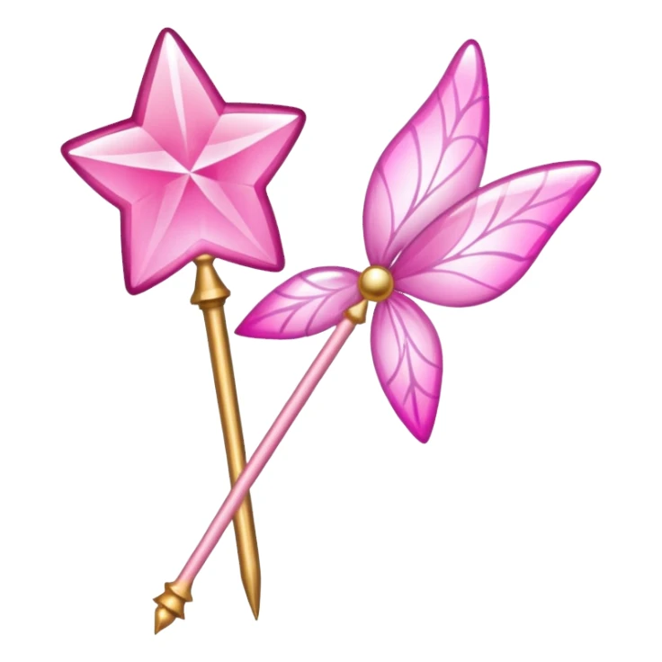 Fairy wand  pink sticker