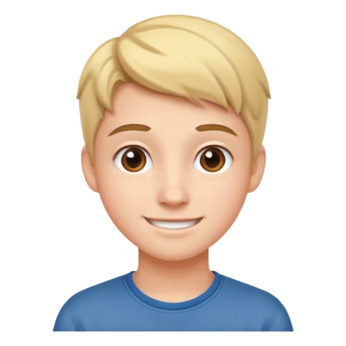 college student with curious face sticker