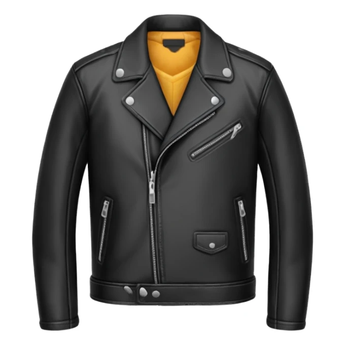 Black leather jacket sticker