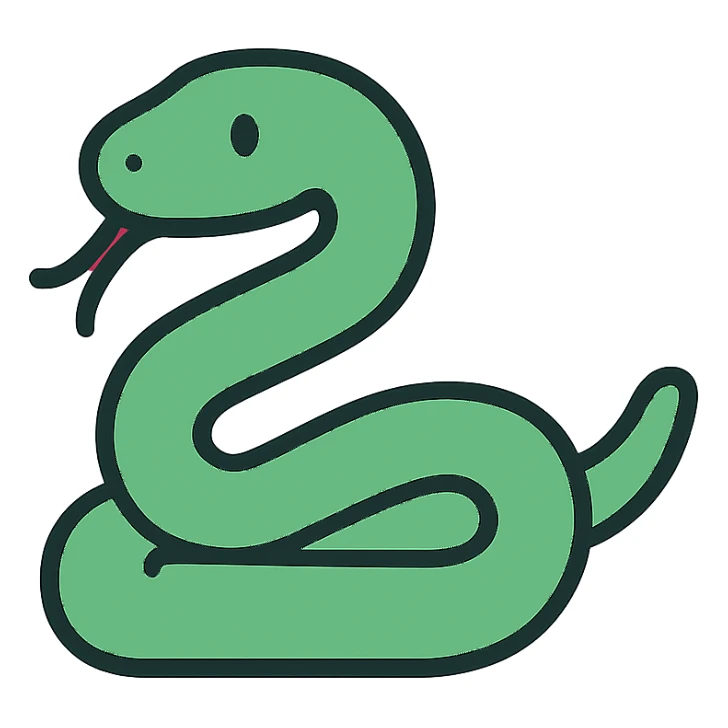 a snake icon sticker