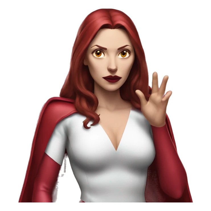 scarlet witch from marvel comics with evil  sticker
