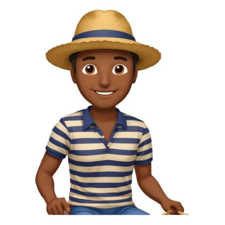 venice gondolawith italian man sticker