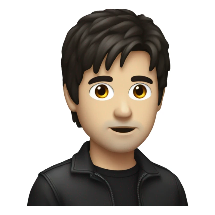 Peter Gabriel Young with dark hair sticker