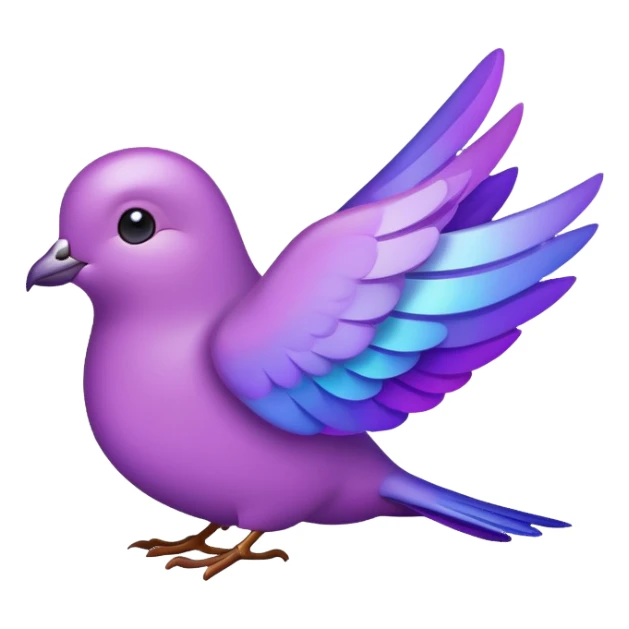 Sassy purple dove sticker