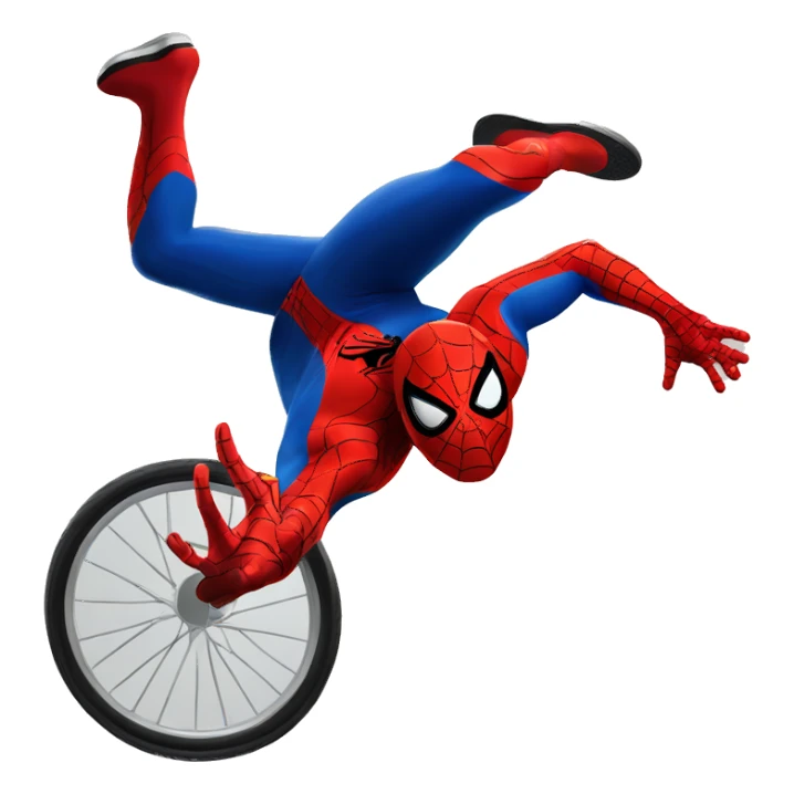 Spider-Man scoring a bicycle kick sticker