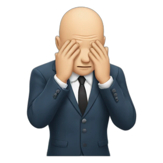 Bald facepalm in a suit sticker