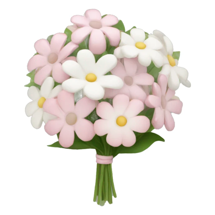 light pink and white flower bouquet  sticker