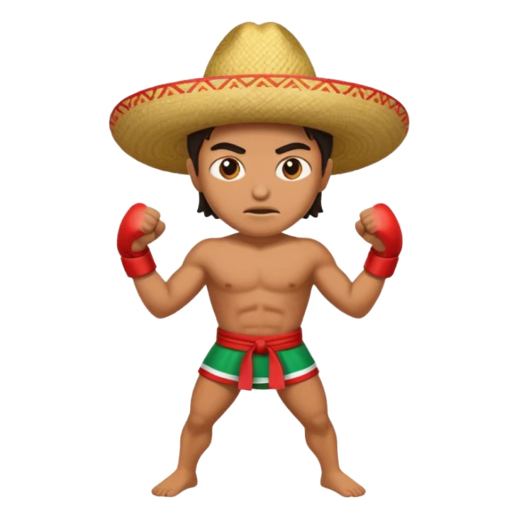 Mexican in a fighting stance  sticker