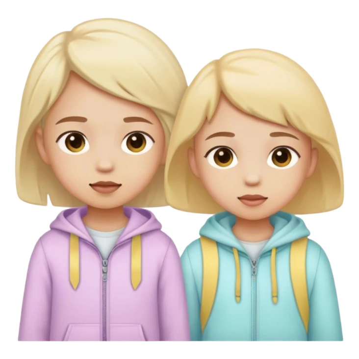 childs with pastel clothes sticker