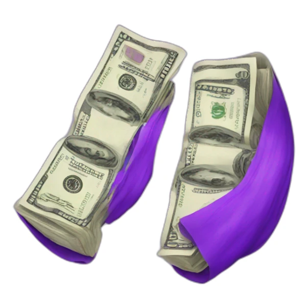 purple money sticker