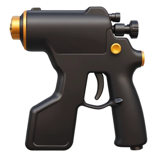 Black Spray Tan Gun sticker
