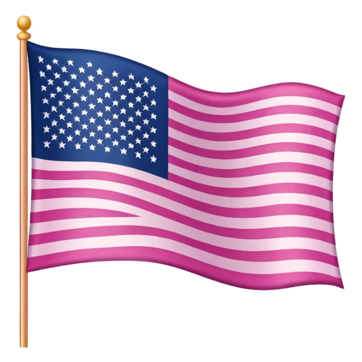 pink american flag sticker