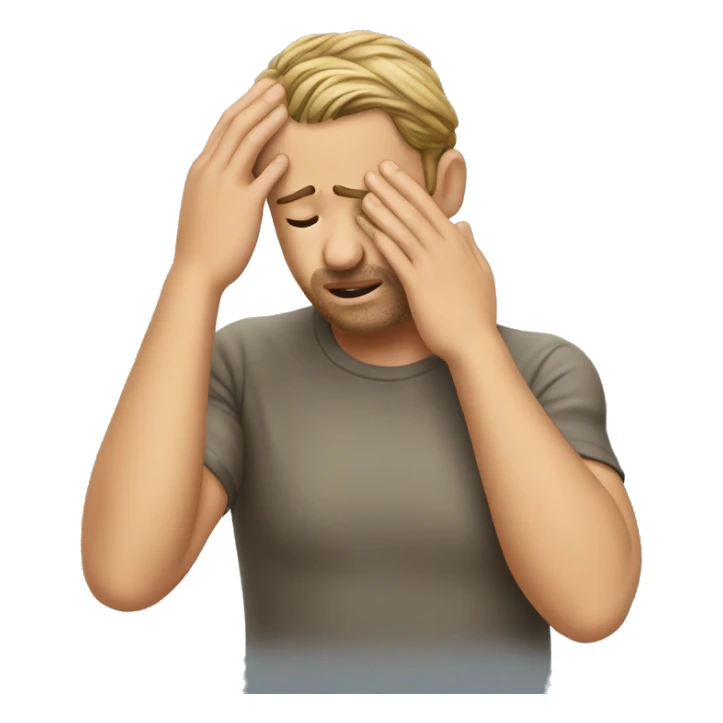 Wiping sweat off forehead emoji sticker