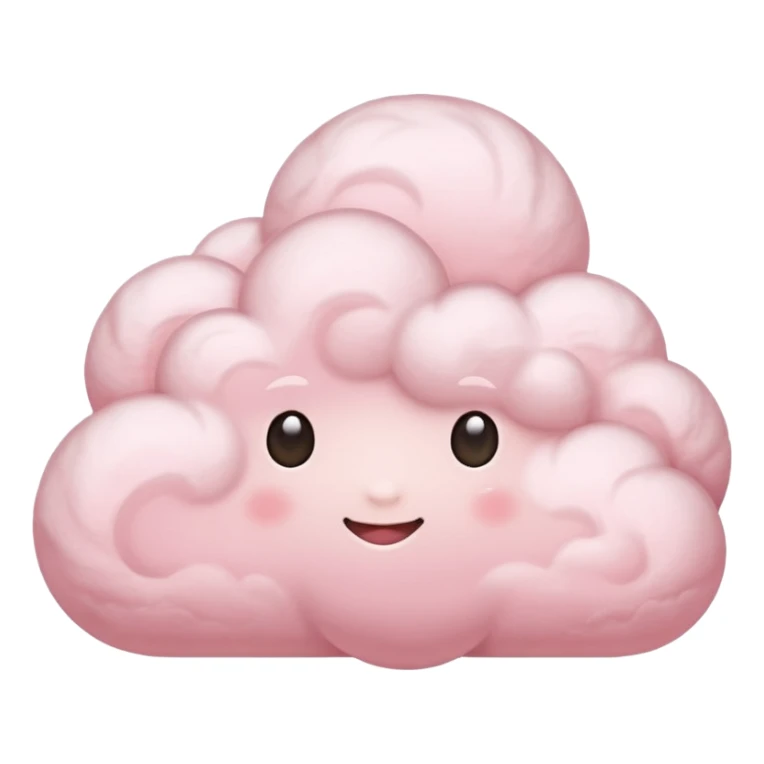 A soft pink cloud with gentle cotton-like fluff. sticker