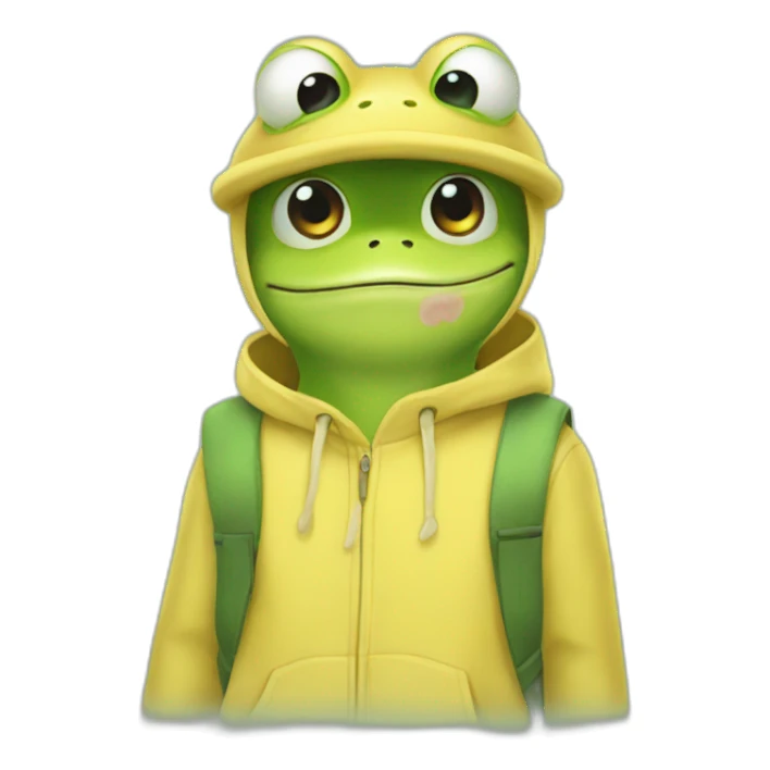 Pepo the frog in Pikachu sticker
